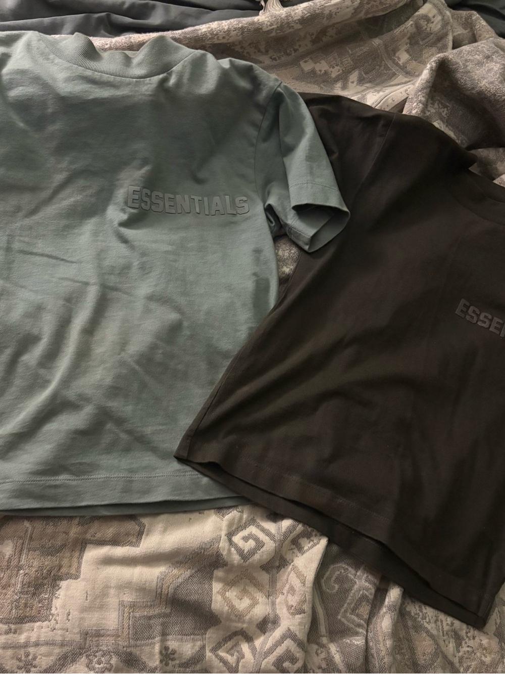 Essentials Sage Green & Brown Logo Tee Set